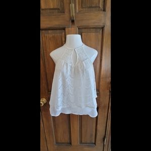 Abercrombie & Fitch Razor Back Halter Layered White Sz S